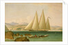 A Bermuda schooner yacht offshore by John Lynn
