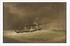A P&O paddle steamer running before a gale by Robert Strickland Thomas