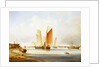A harbour scene with fishing boats by Edward William Cooke