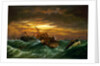 Shipwreck with a paddle tug towing a lifeboat in a gale by Richard Henry Nibbs
