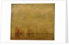 Venetian boats reflected in a calm sea by William Gedney Bunce
