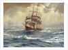 A barque running before a gale by Thomas Jacques Somerscales
