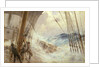 Clewing up the mainsail in heavy weather by Arthur John Trevor Briscoe