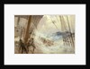 Clewing up the mainsail in heavy weather by Arthur John Trevor Briscoe