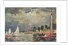 The Royal Yacht Squadron Club House, Cowes, at regatta time by John Everett