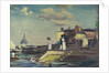 The Royal Yacht Squadron Club House, Cowes, at regatta time by John Everett
