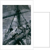 Heavy weather in the Channel: stowing the mainsail by Frank William Brangwyn