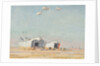 LSTs on the beach at Courseulles by Stephen Bone