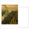 Arrival of second escort group of sloops at Liverpool by Stephen Bone