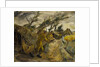 Royal Marine gunners in a cornfield by Leslie Cole