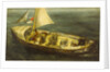 A ship's boat at sea by Richard Ernst Eurich