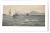 HMS 'Lanner' and 'Salvia' under bomb attack in Suda Bay by Rowland John Robb Langmaid