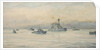 The Greek cruiser 'Averoff' and escorts by Rowland John Robb Langmaid
