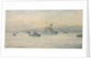 The Greek cruiser 'Averoff' and escorts by Rowland John Robb Langmaid