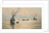 Picking up survivors from a sinking U-boat by Rowland John Robb Langmaid