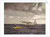 A Sunderland flying boat rescuing the crew of a Liberator by Norman Wilkinson