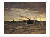 Raider in sight: convoy dispersing by Norman Wilkinson