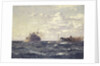 A rescue tug approaching a steamship by Norman Wilkinson
