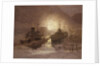 HMS 'Cossack' and the store ship 'Altmark', 16 February 1940 by Norman Wilkinson