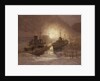 HMS 'Cossack' and the store ship 'Altmark', 16 February 1940 by Norman Wilkinson