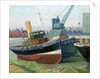 The tug 'Agama' at Greenwich by Anne Christopherson