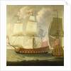 Two views of an East Indiaman of the time of King William III by Isaac Sailmaker