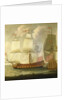 Two views of an East Indiaman of the time of King William III by Isaac Sailmaker