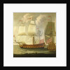 Two views of an East Indiaman of the time of King William III by Isaac Sailmaker