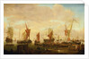 Shipping off Amsterdam by Abraham Storck