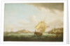 A merchantman and other vessels off Castle Cornet, Guernsey by Thomas Whitcombe