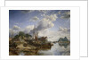 Gabbarts and iron-ship yard, Dumbarton by Samuel Bough
