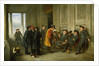 Pensioners outside the chapel at Greenwich ('An Old Tar doing Penance for his devotion to Jolly Bacchus') by Henry James Pidding