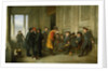 Pensioners outside the chapel at Greenwich ('An Old Tar doing Penance for his devotion to Jolly Bacchus') by Henry James Pidding