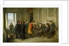 Pensioners outside the chapel at Greenwich ('An Old Tar doing Penance for his devotion to Jolly Bacchus') by Henry James Pidding