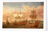 The 'Peregrine' and other Royal yachts off Greenwich circa 1710 by Jan Griffier