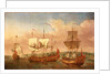 The 'Peregrine' and other Royal yachts off Greenwich circa 1710 by Jan Griffier