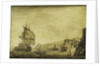 A Dutch ship arriving at Naples by Cornelis Bouwmeester