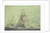Dutch and English ships arriving at Naples by Cornelis Bouwmeester