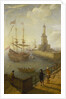 A Spanish three-decker at anchor off Naples by Abraham Willaerts