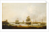 Ships off the gun wharf at Portsmouth, 1770 by Dominic Serres the Elder