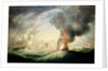 Loss of HMS 'Ramillies', September 1782: blowing up the wreck by Robert Dodd