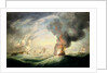 Loss of HMS 'Ramillies', September 1782: blowing up the wreck by Robert Dodd