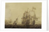 Action between Dutch and English ships by Heerman Witmont