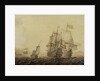 Action between Dutch and English ships by Heerman Witmont