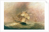 HMS 'Pique' in a gale during her return to England by John Christian Schetky