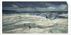 Rain, rainbow and stormy seas by Peter Godfrey Coker