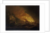 Loss of the East Indiaman 'Kent': the burning hulk, 1 March 1825 by Thomas Luny