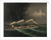 The coolie ships 'Mersey' (1894) and 'Volga II' (1892) in a gale by Chinese School
