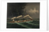 The coolie ships 'Mersey' (1894) and 'Volga II' (1892) in a gale by Chinese School
