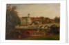 A city livery company barge on the Thames at Richmond by British School